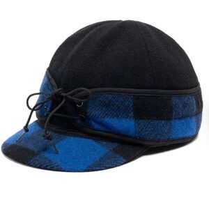 CrownCap Women’s Black and Blue Buffalo Railroad Hat Size L